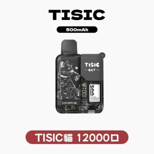 TISIC貓咪12000口拋棄式電子煙-黑騎士系列 TISIC貓咪拋棄式12000口一次性電子煙 | 黑騎士系列 | 10種口味 | 大容量長續航:圖片 1